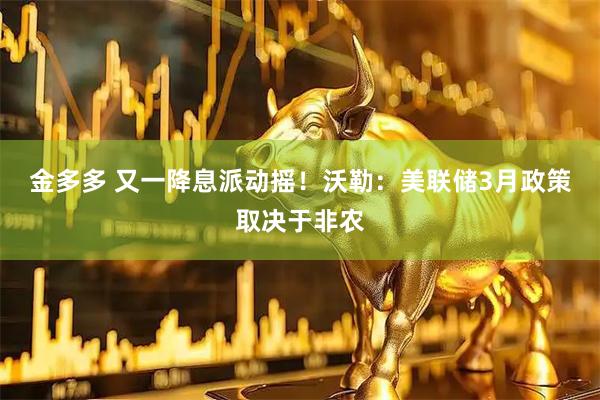 金多多 又一降息派动摇！沃勒：美联储3月政策取决于非农